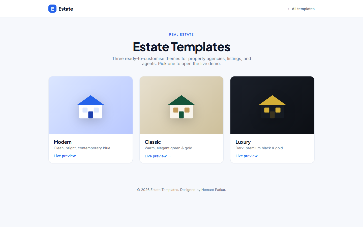 Estate — Real Estate Template